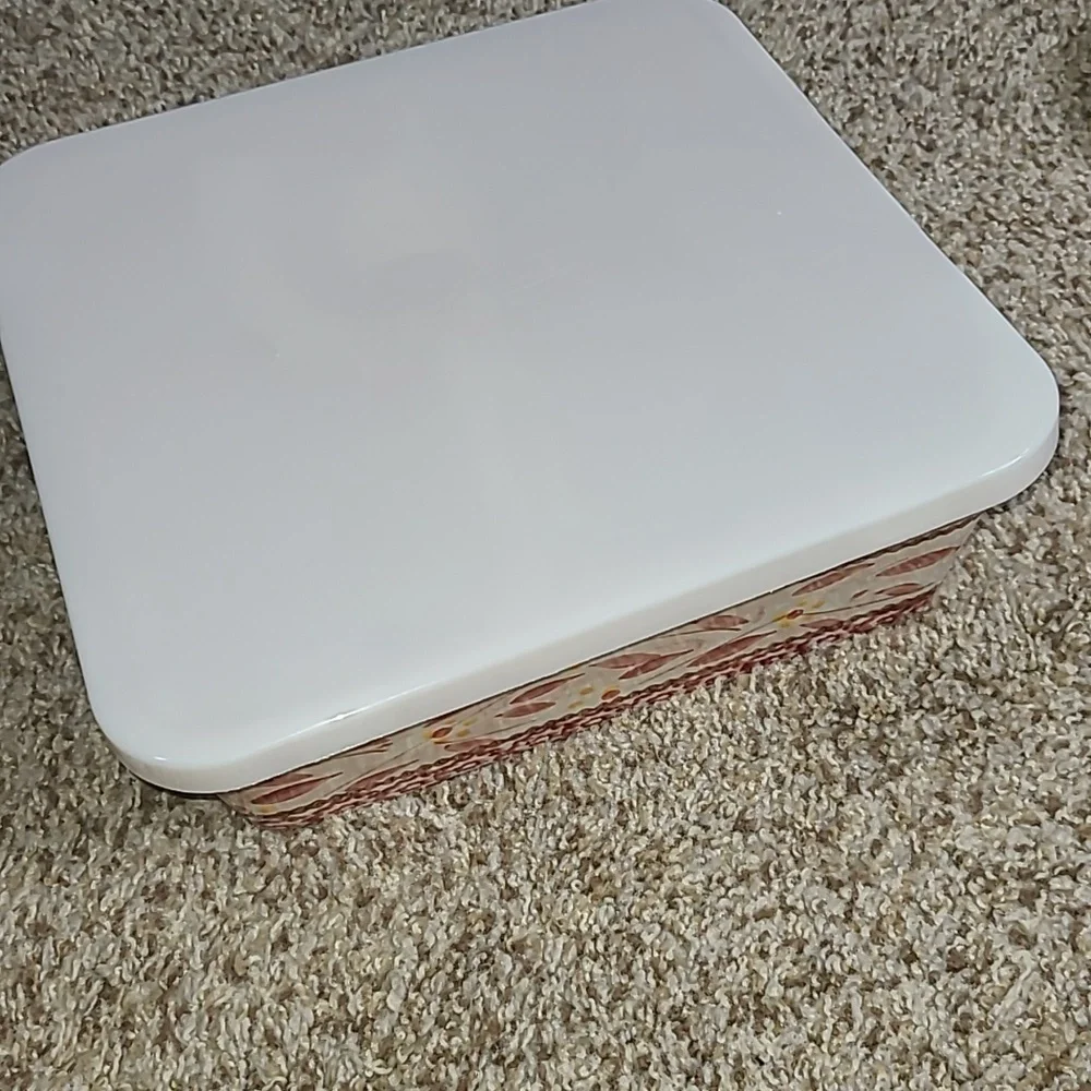 Temptations Red and White 2.5 Quart Ovenware Set 4 Piece